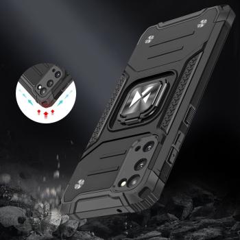 Wozinsky Ring Armor robuste Handyhülle Hard Case für iPhone X / XS schwarz